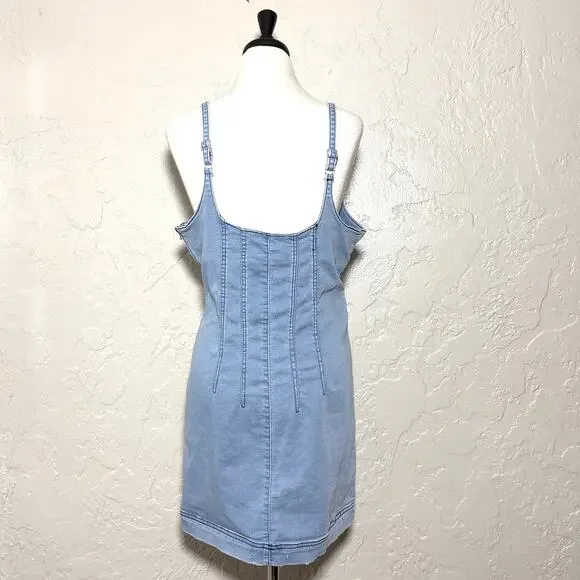 No Boundaries Vintage Denim Blue Dress SZ L - Picture 7 of 10